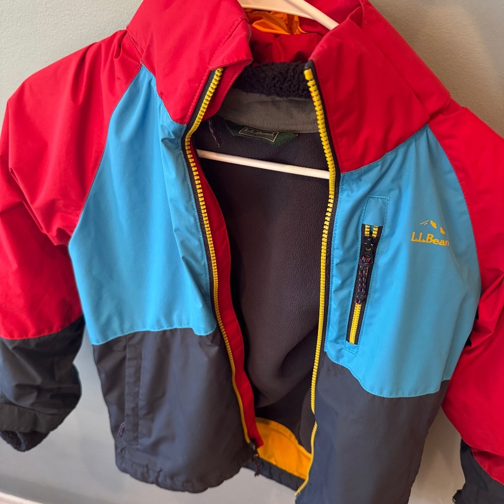 LL Bean Boys Size 8, 3 in 1 Winter Jacket